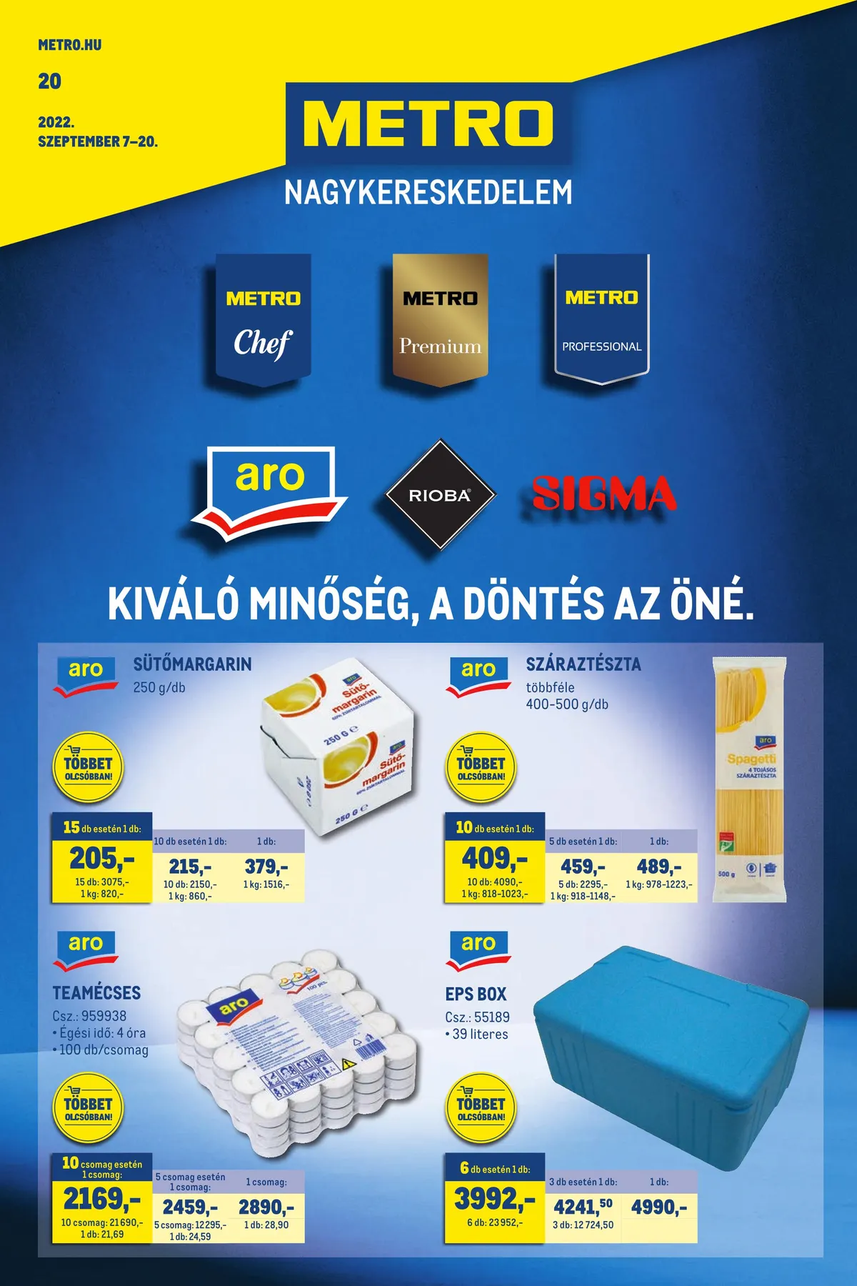 Metro akciós újság Élelmiszer 09.07–09.20