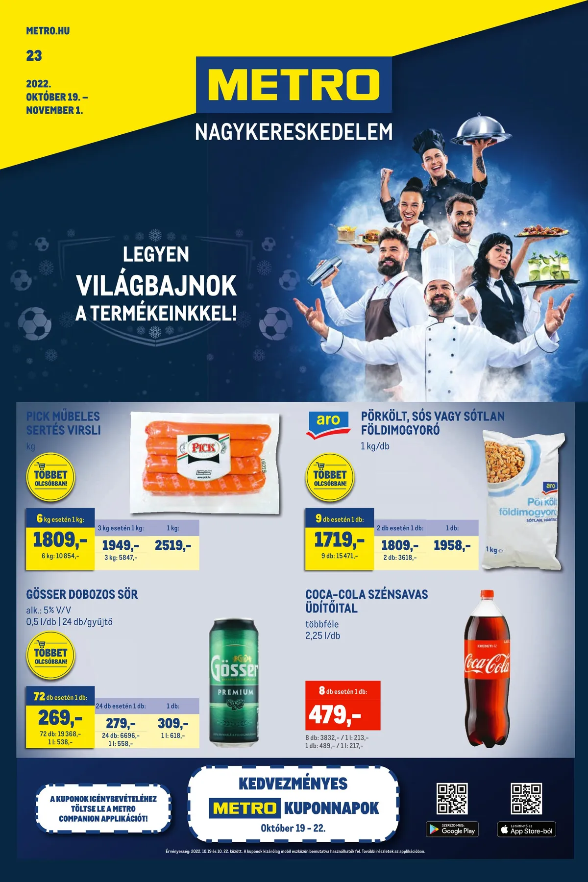 Metro akciós újság Élelmiszer 10.19–11.01