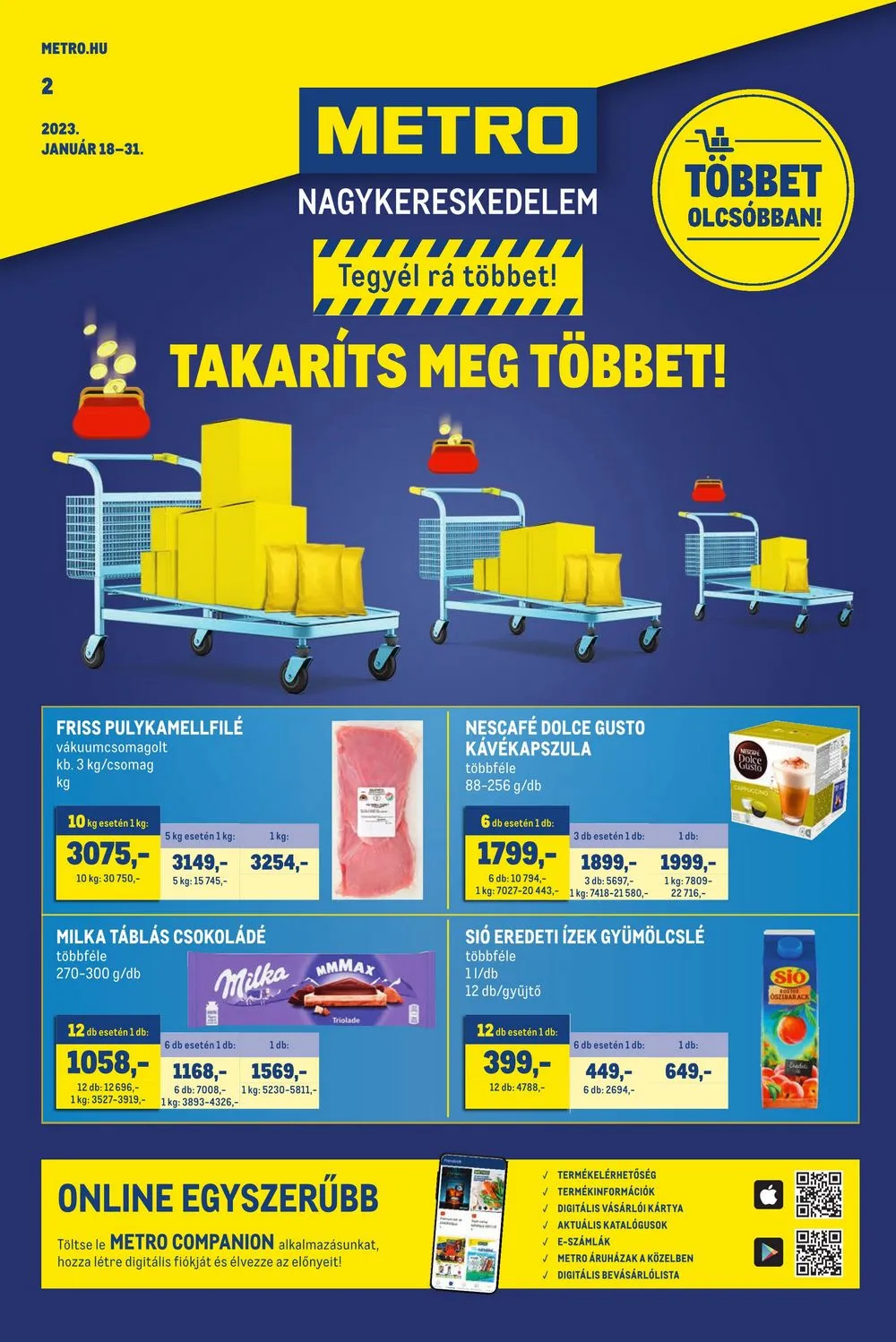 Metro akciós újság Élelmiszer 01.18–01.31