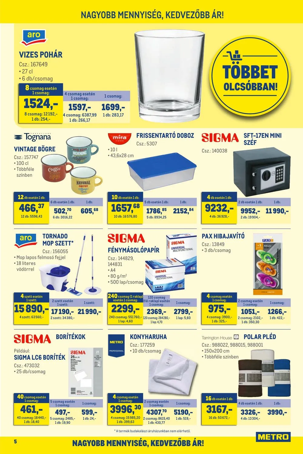 Metro akciós újság Élelmiszer 01.18–01.31 – 5. oldal