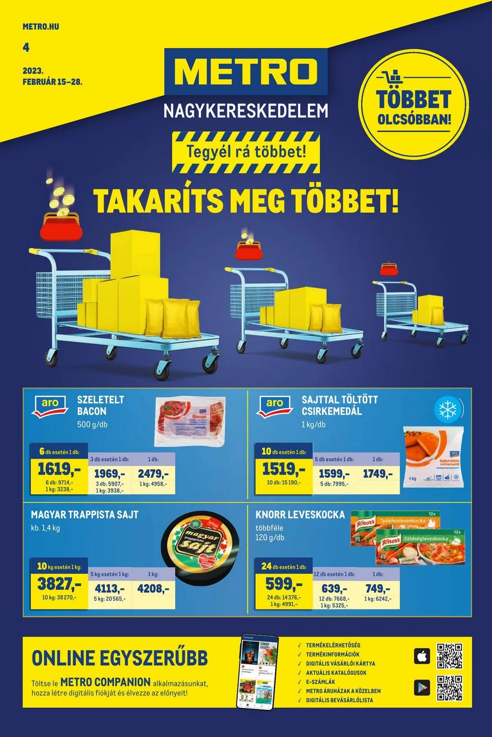 Metro akciós újság Élelmiszer 02.15–02.28