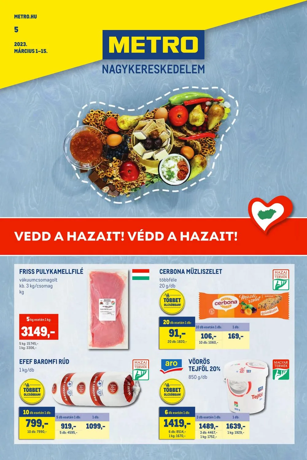 Metro akciós újság Élelmiszer 03.01–03.15