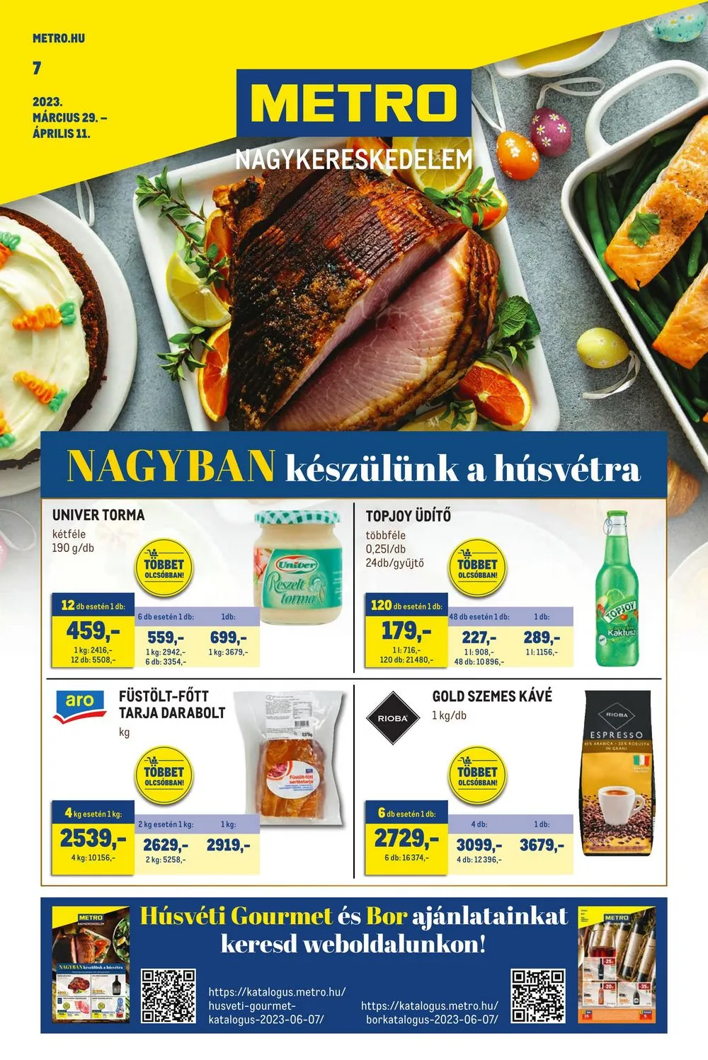 Metro akciós újság Élelmiszer 03.29–04.11