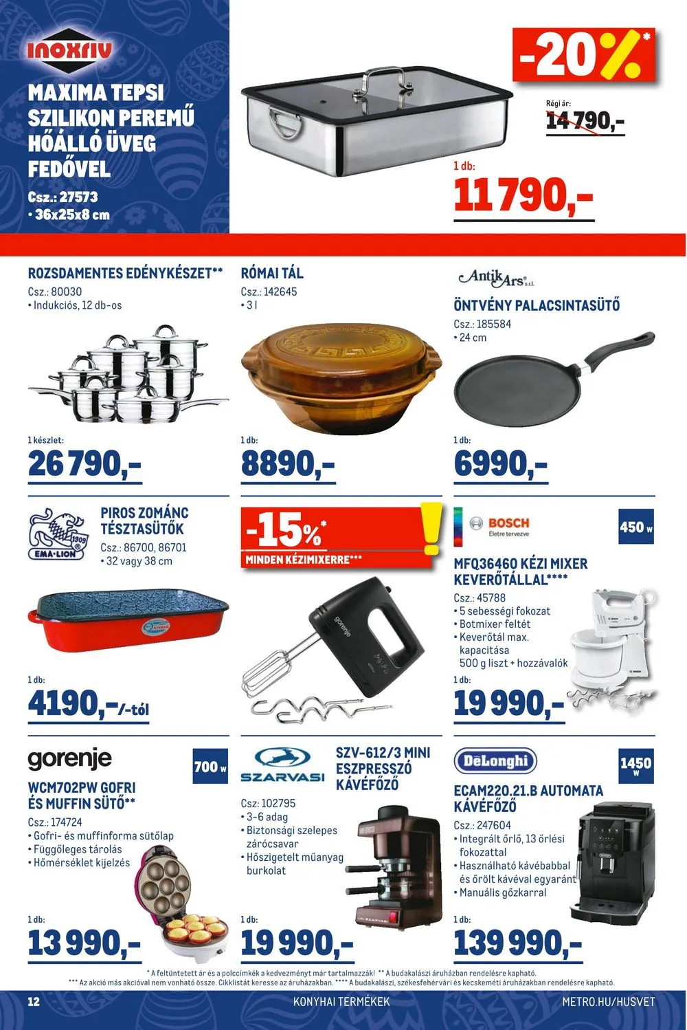 Metro akciós újság Élelmiszer 03.29–04.11 – 12. oldal
