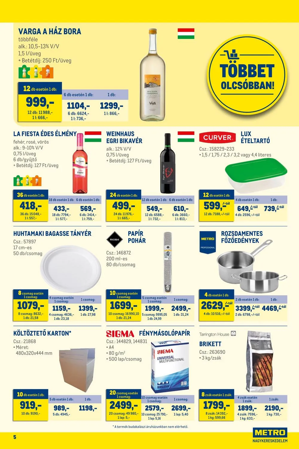 Metro akciós újság Élelmiszer 07.12–07.25 – 5. oldal