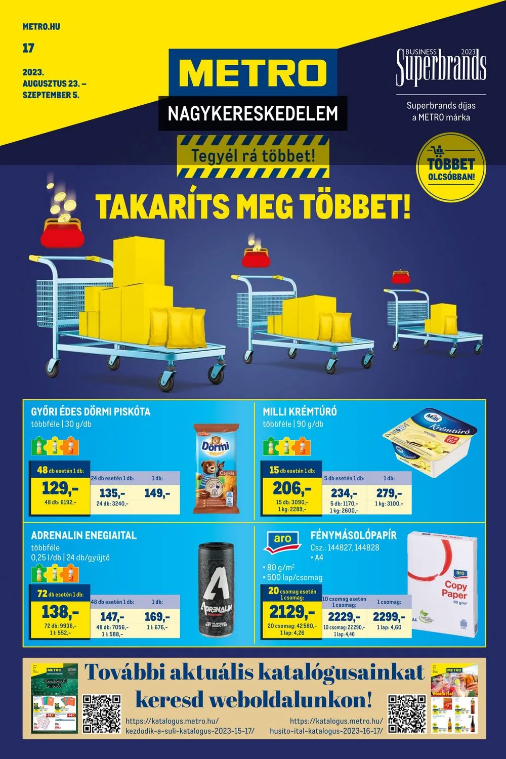 Metro akciós újság Élelmiszer 08.23–09.05