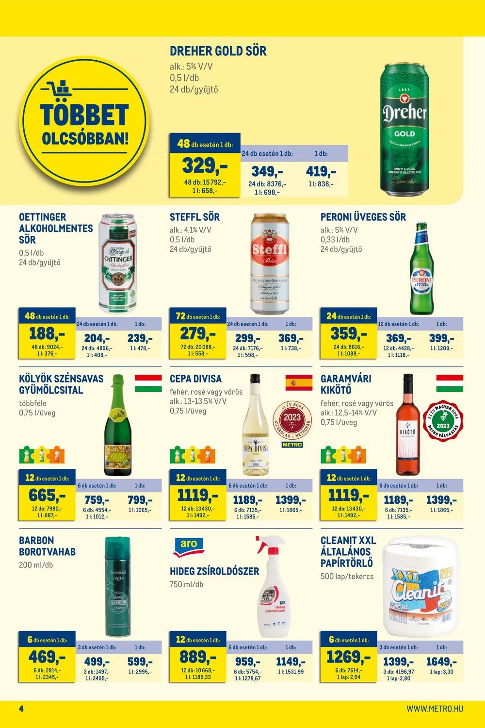 Metro akciós újság Élelmiszer 09.20–10.03 – 4. oldal