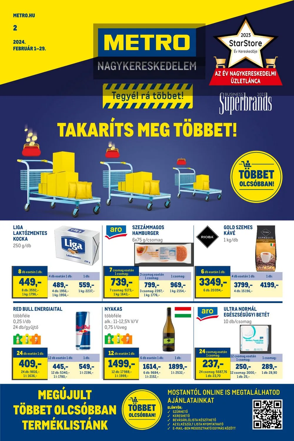 Metro akciós újság Élelmiszer 02.01–02.29