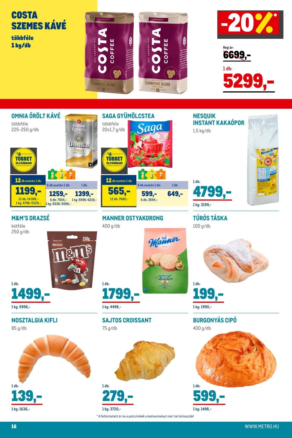 Metro akciós újság Élelmiszer 02.01–02.29 – 16. oldal