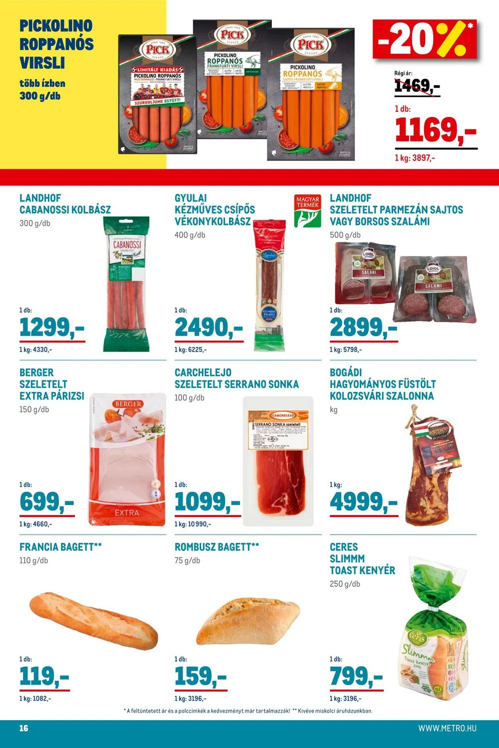 Metro akciós újság Élelmiszer 05.02–05.31 – 16. oldal
