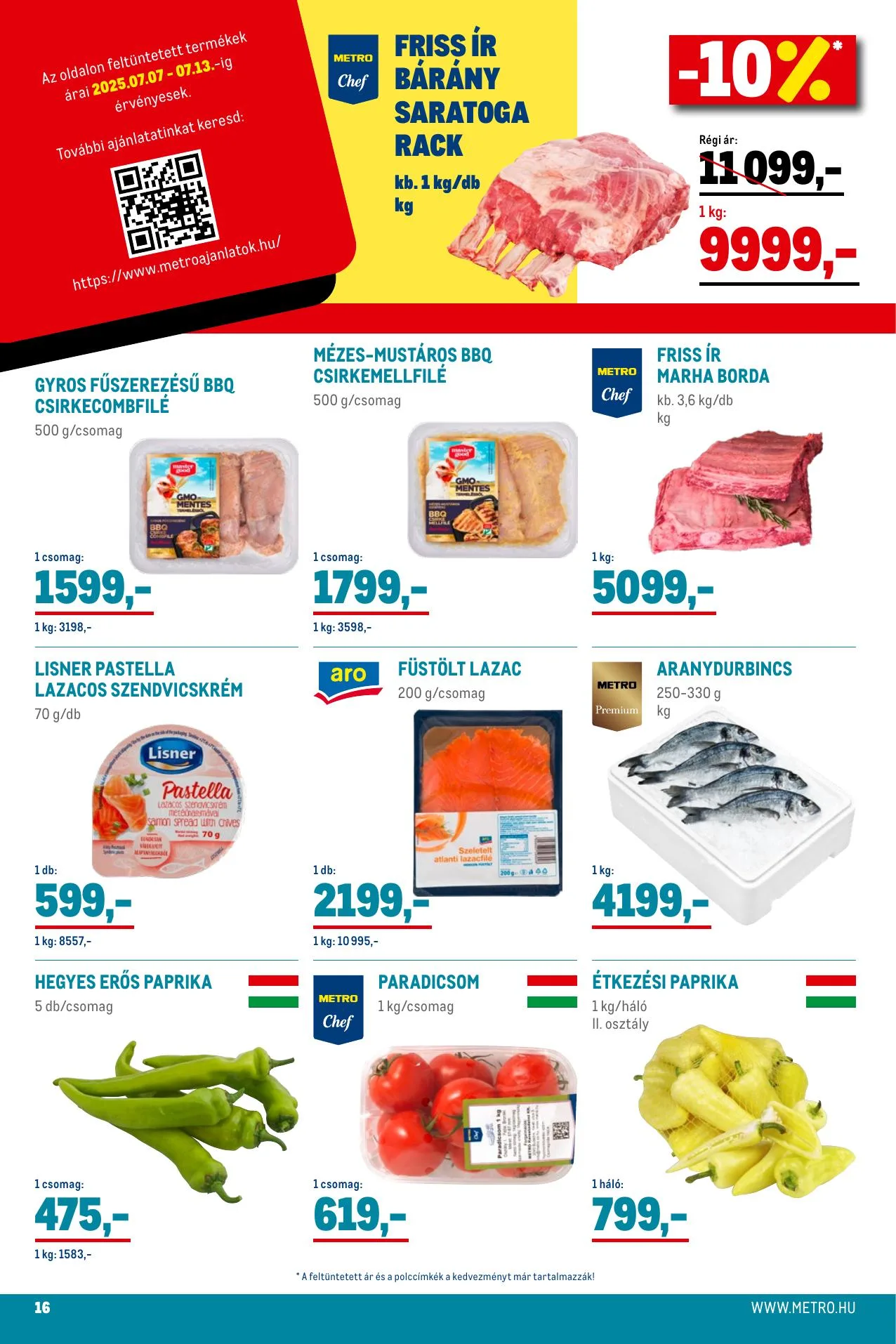 Metro akciós újság Élelmiszer 07.01–07.31 – 16. oldal