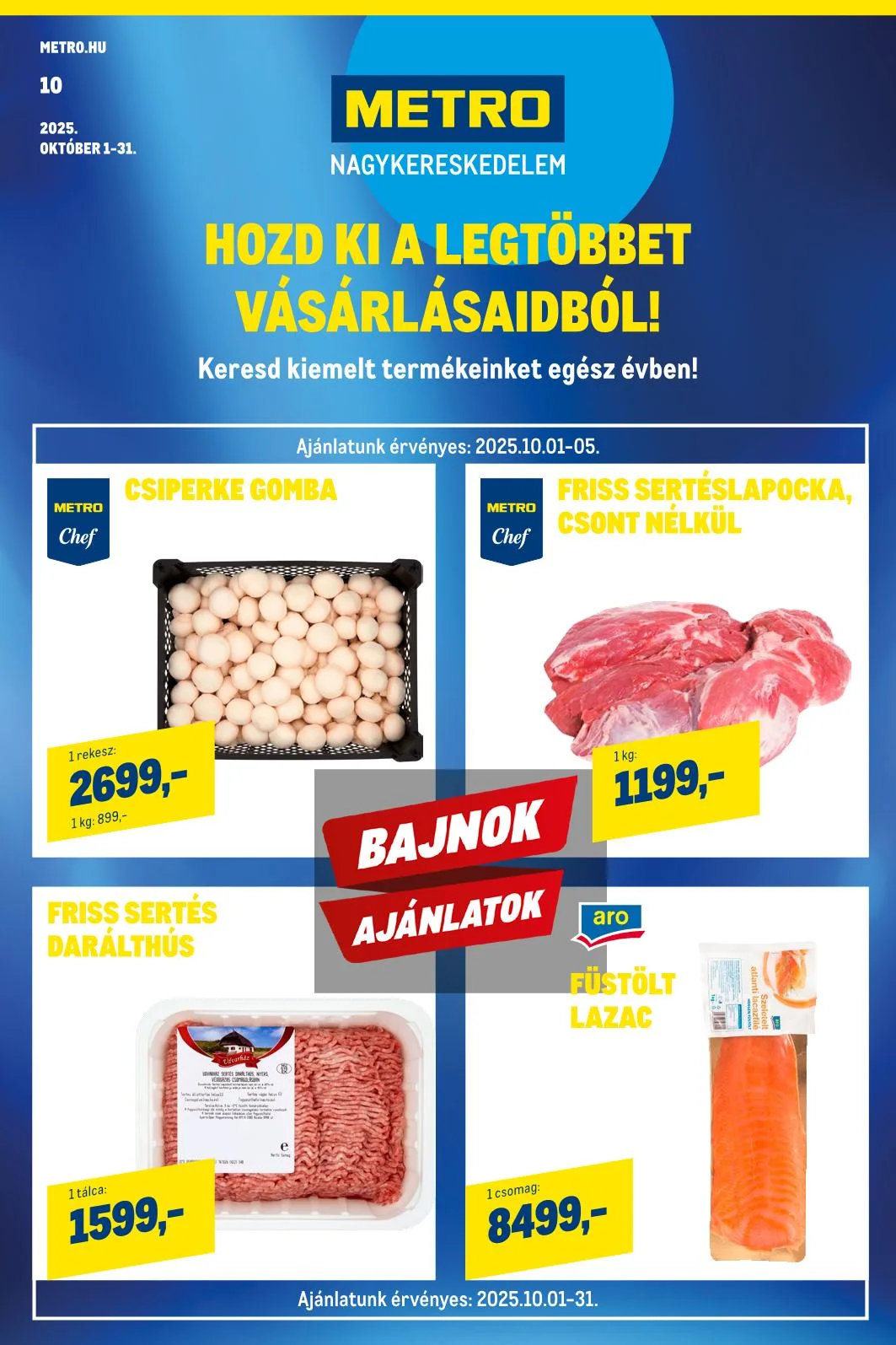 Metro akciós újság Élelmiszer 10.01–10.31