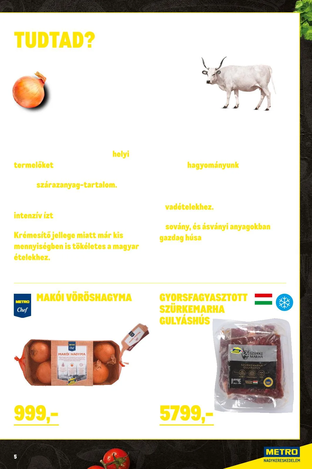 Metro akciós újság Élelmiszer 10.01–10.31 – 33. oldal