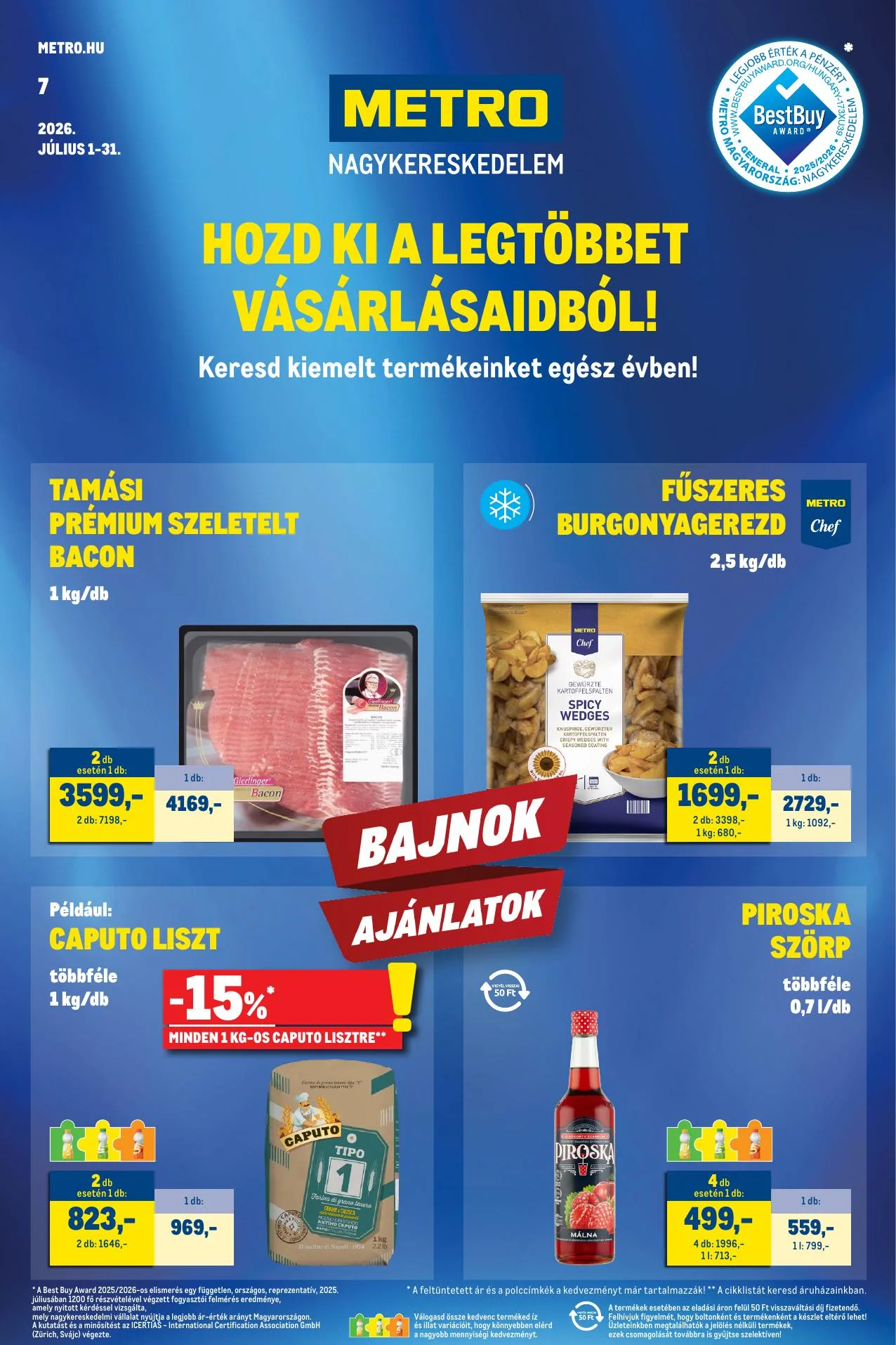 Metro akciós újság Élelmiszer 07.01–07.31