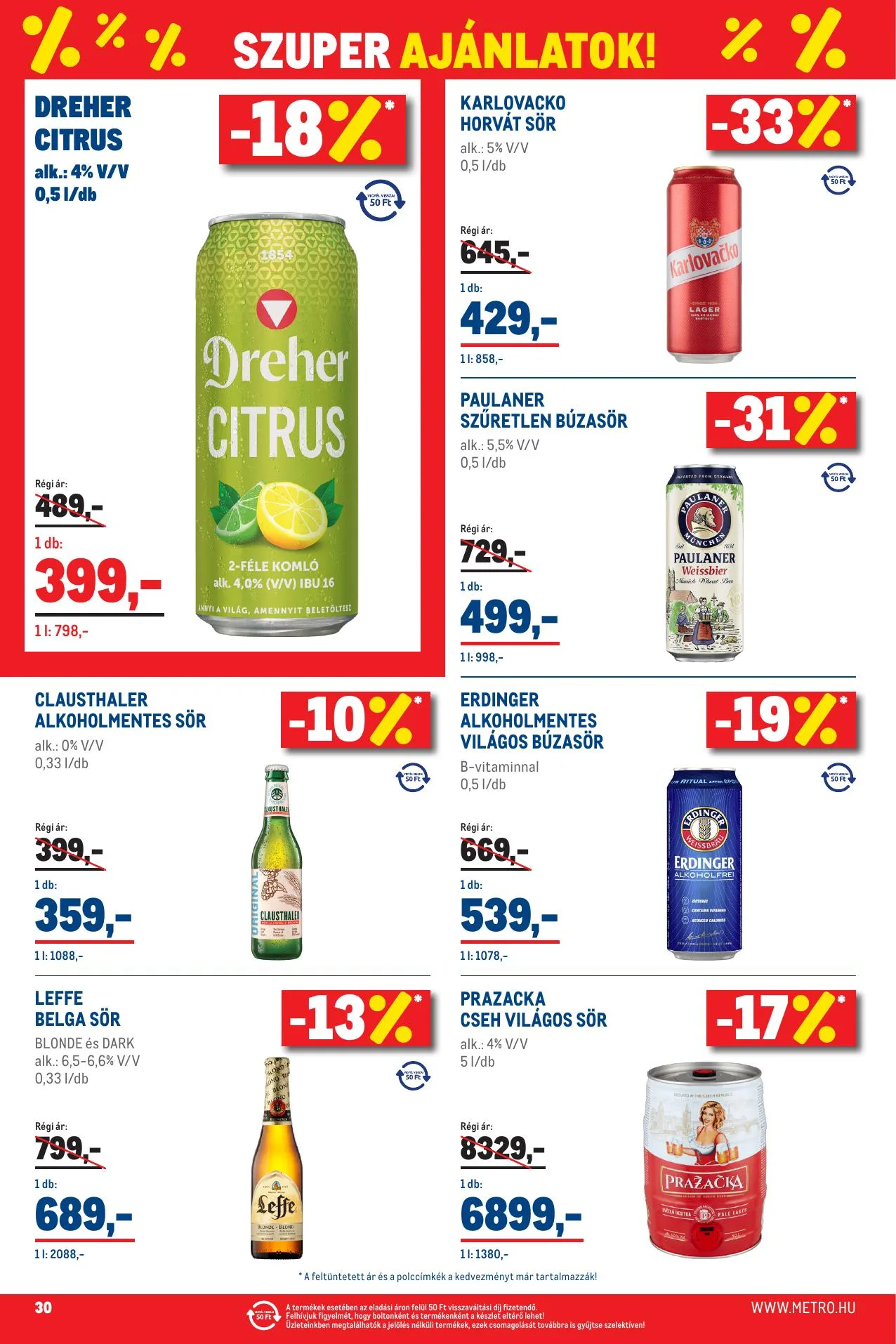 Metro akciós újság Élelmiszer 07.01–07.31 – 30. oldal
