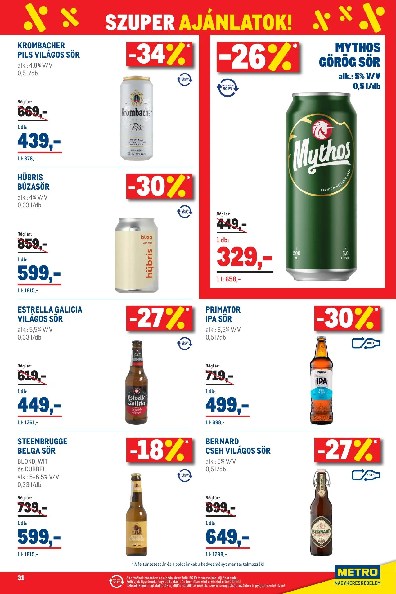 Metro akciós újság Élelmiszer 07.01–07.31 – 31. oldal
