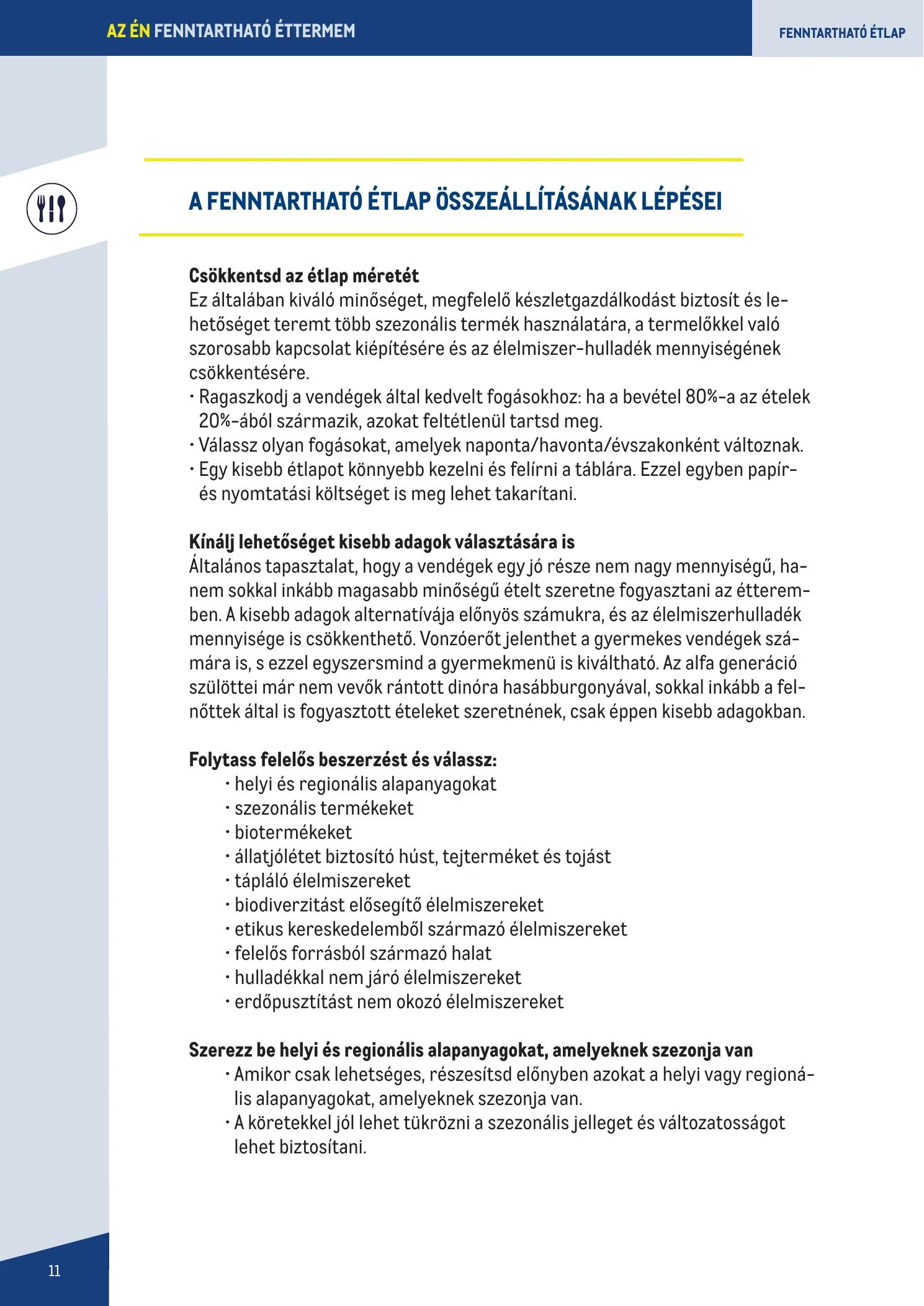 Metro akciós újság Fenntarthato Gasztronomia kezikony 09.18–09.18 – 11. oldal