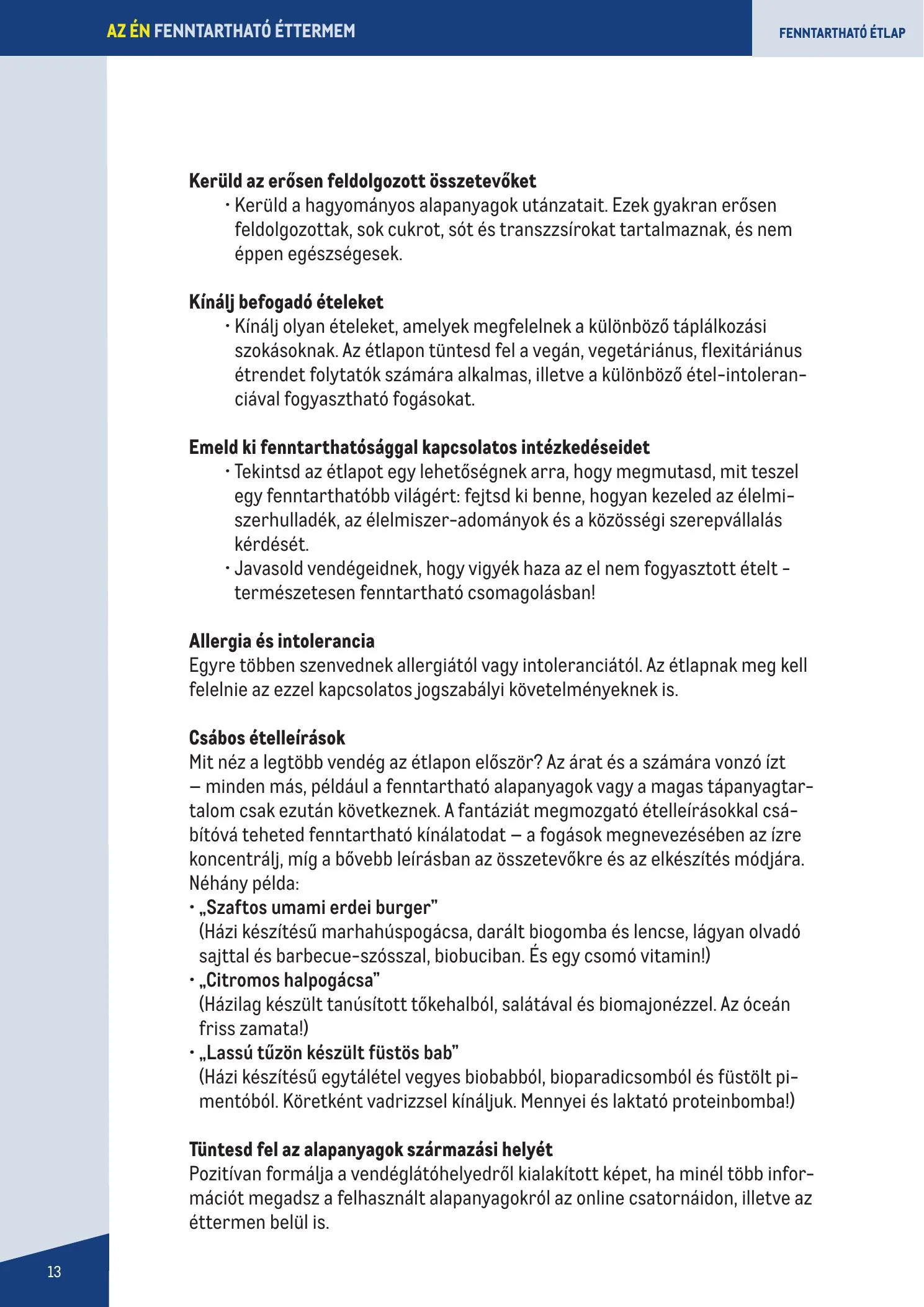 Metro akciós újság Fenntarthato Gasztronomia kezikony 09.18–09.18 – 13. oldal