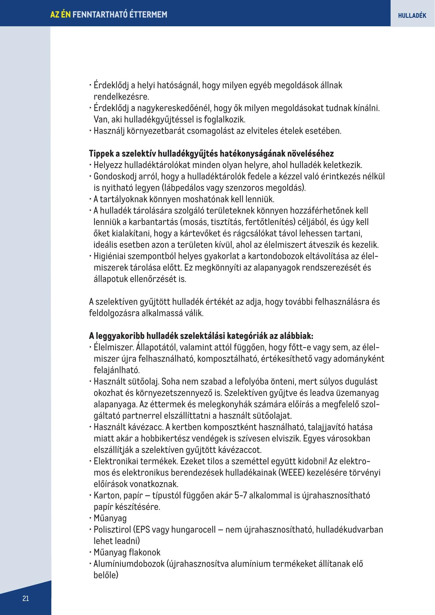 Metro akciós újság Fenntarthato Gasztronomia kezikony 09.18–09.18 – 21. oldal