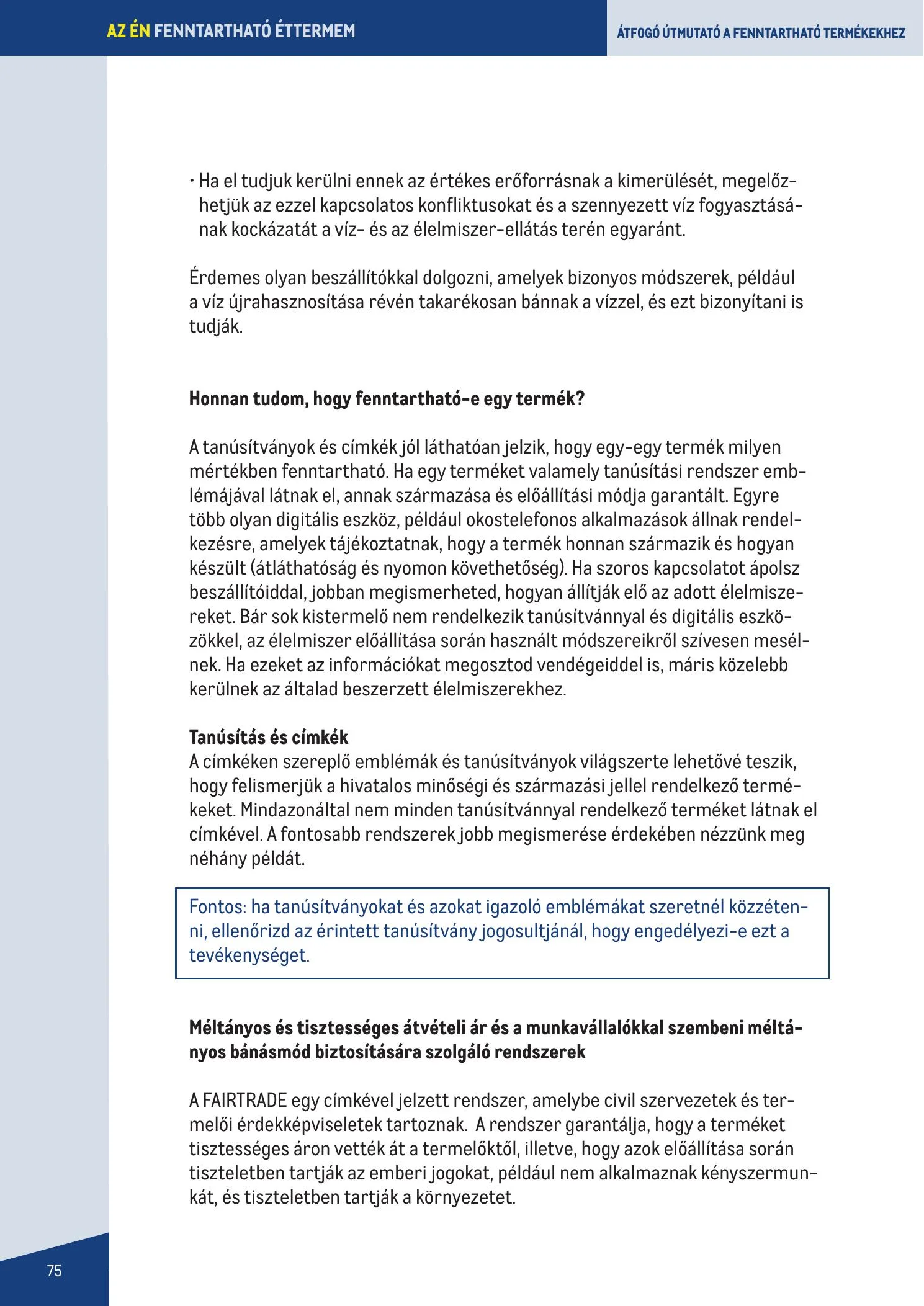 Metro akciós újság Fenntarthato Gasztronomia kezikony 09.18–09.18 – 75. oldal