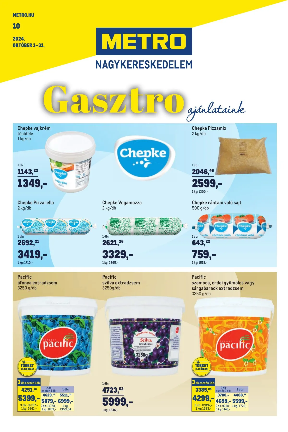 Metro akciós újság Gasztro 10.01–10.31