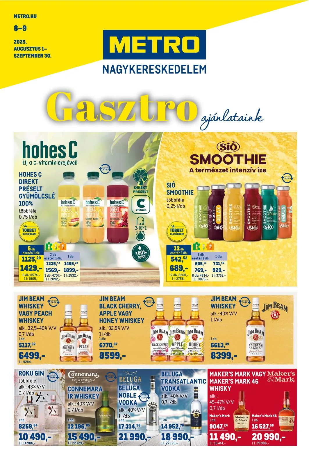 Metro akciós újság Gasztro 08.01–09.30