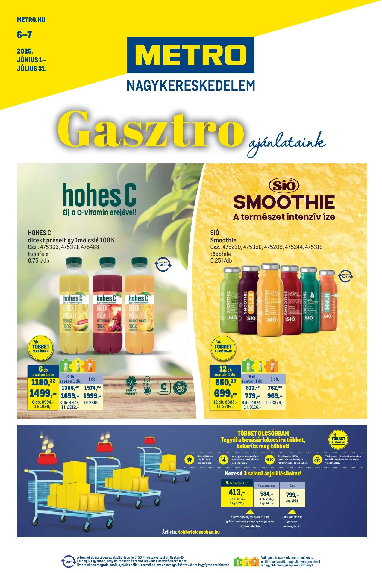 Metro akciós újság Gasztro 06.01–07.31