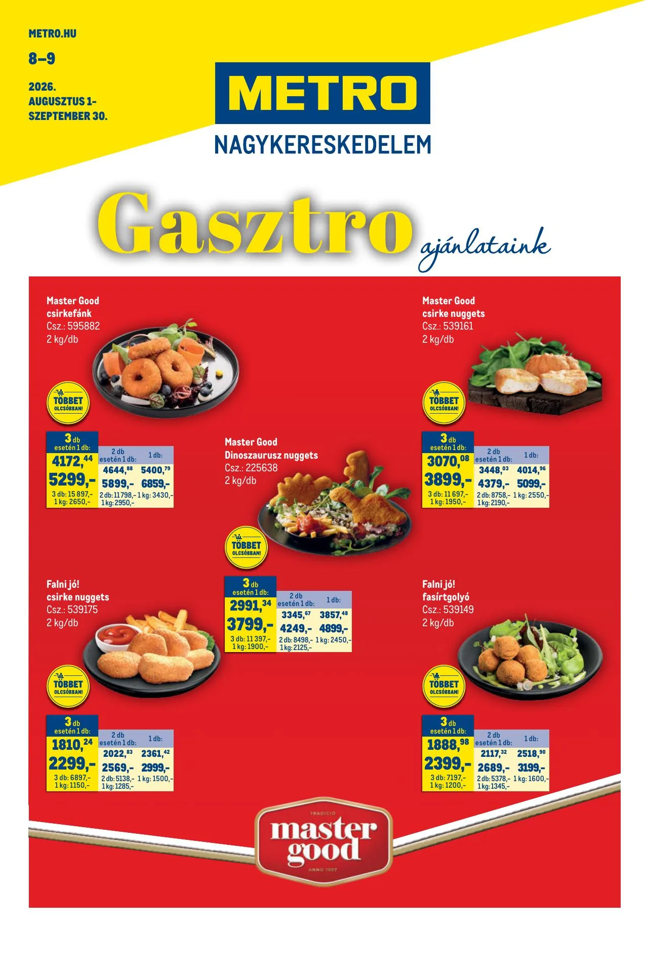 Metro akciós újság Gasztro 08.01–09.30
