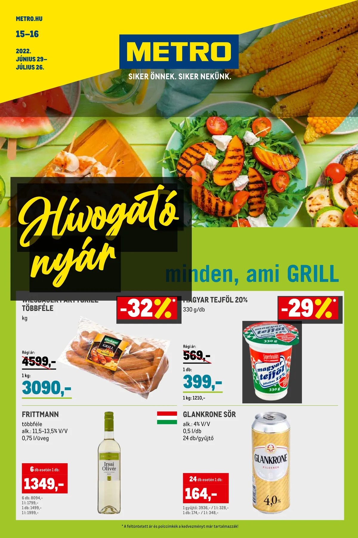Metro akciós újság Grill 06.29–07.26
