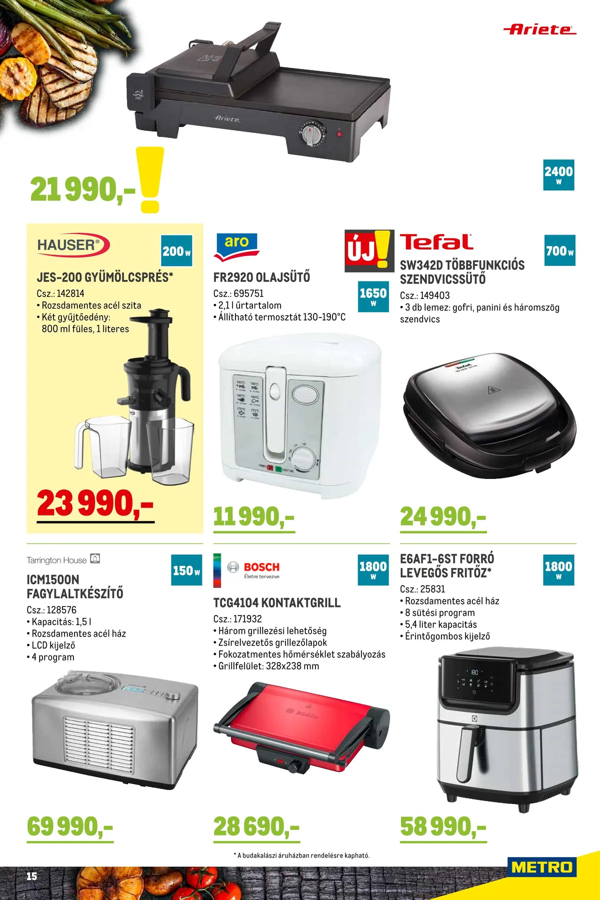 Metro akciós újság Grill 06.29–07.26 – 15. oldal