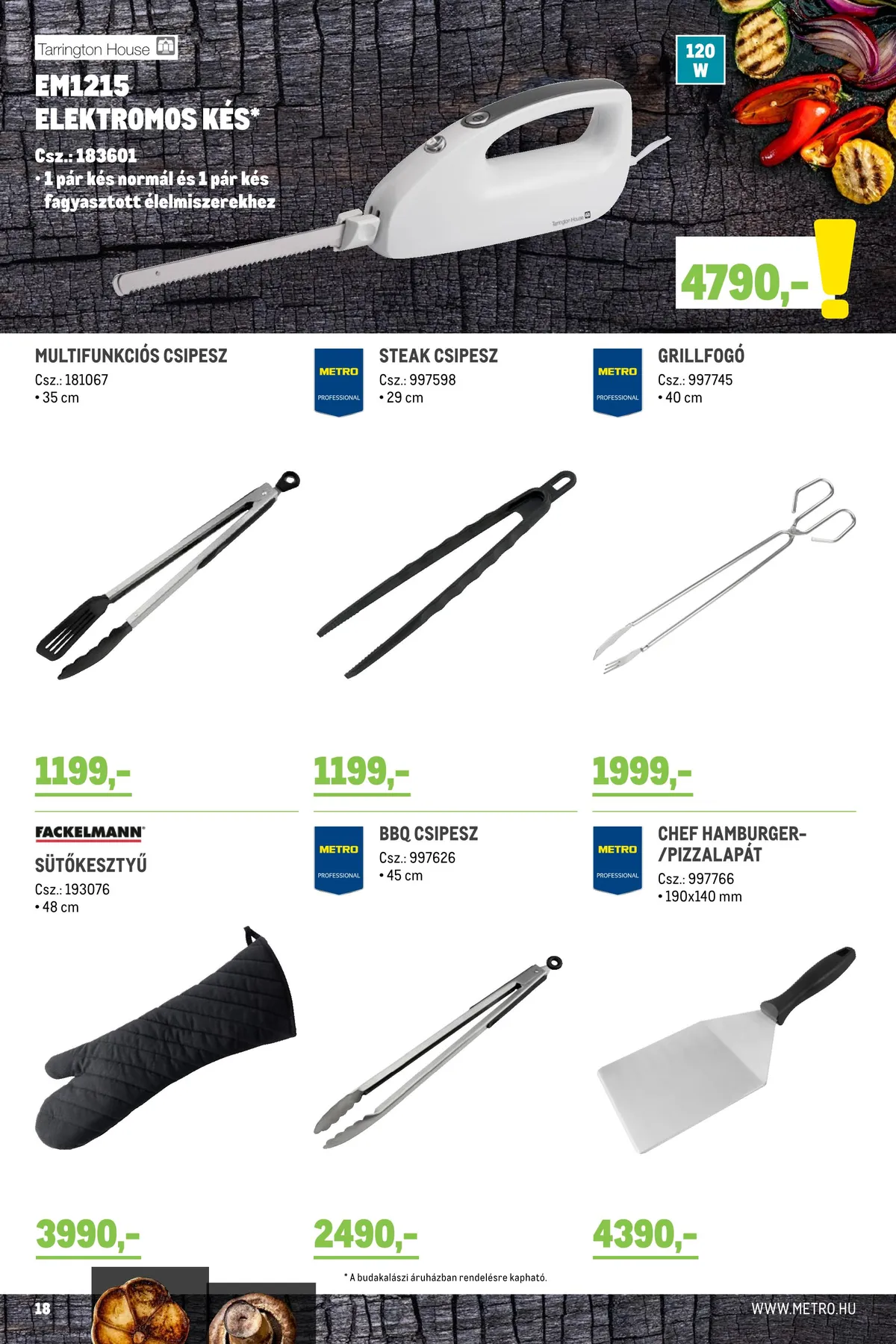 Metro akciós újság Grill 06.29–07.26 – 18. oldal