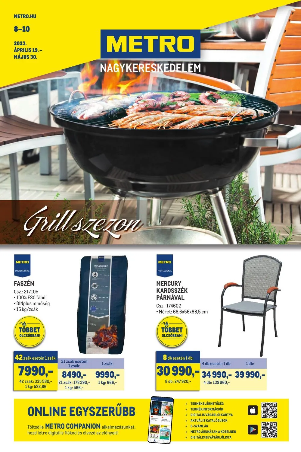 Metro akciós újság Grill 04.19–05.30