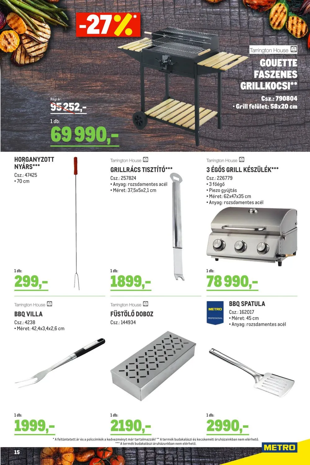 Metro akciós újság Grill 05.17–06.13 – 15. oldal