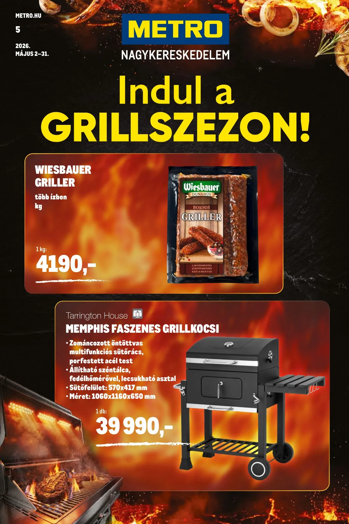 Metro akciós újság Grill 05.02–05.31