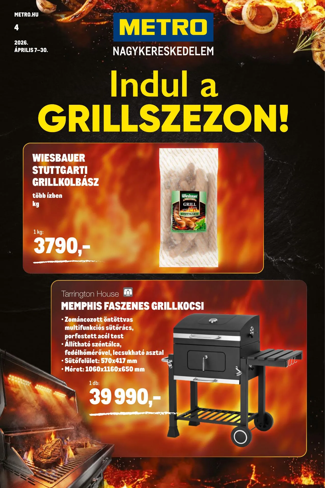 Metro akciós újság Grillszezon 04.07–04.30