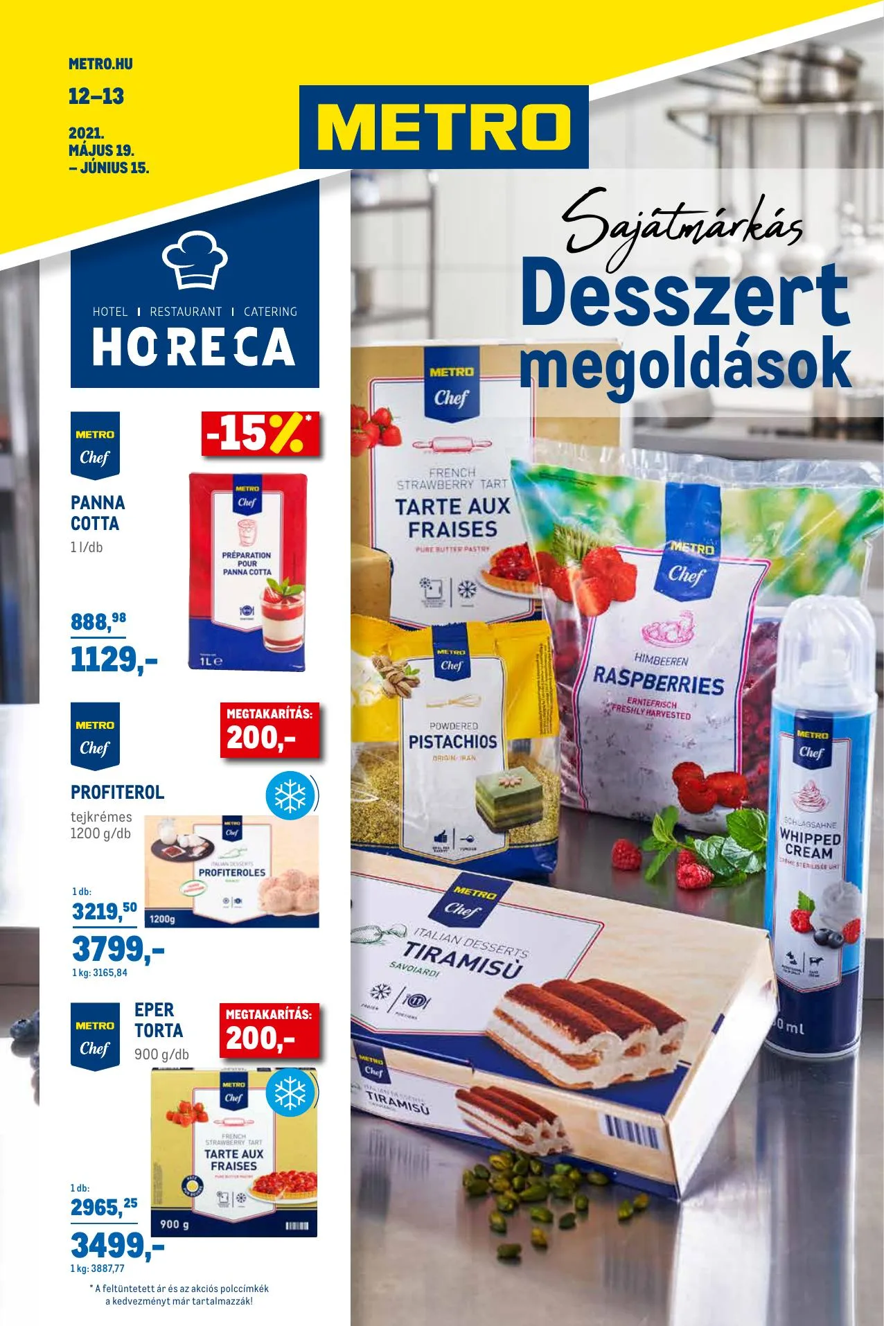 Metro akciós újság Horeca Desszert katalógus 05.19–06.15