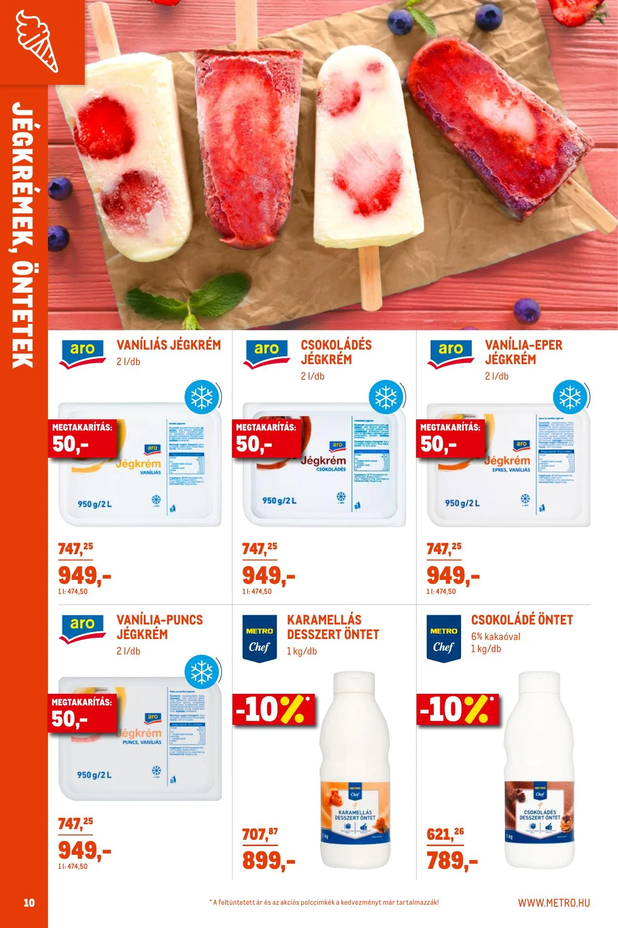 Metro akciós újság Horeca Desszert katalógus 05.19–06.15 – 10. oldal