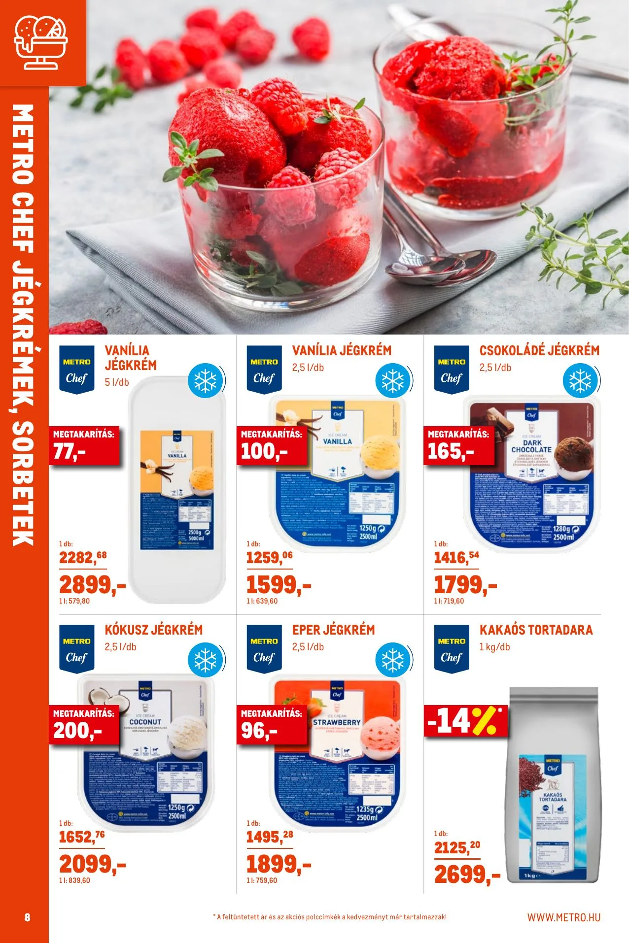 Metro akciós újság Horeca Desszert katalógus 05.19–06.15 – 8. oldal