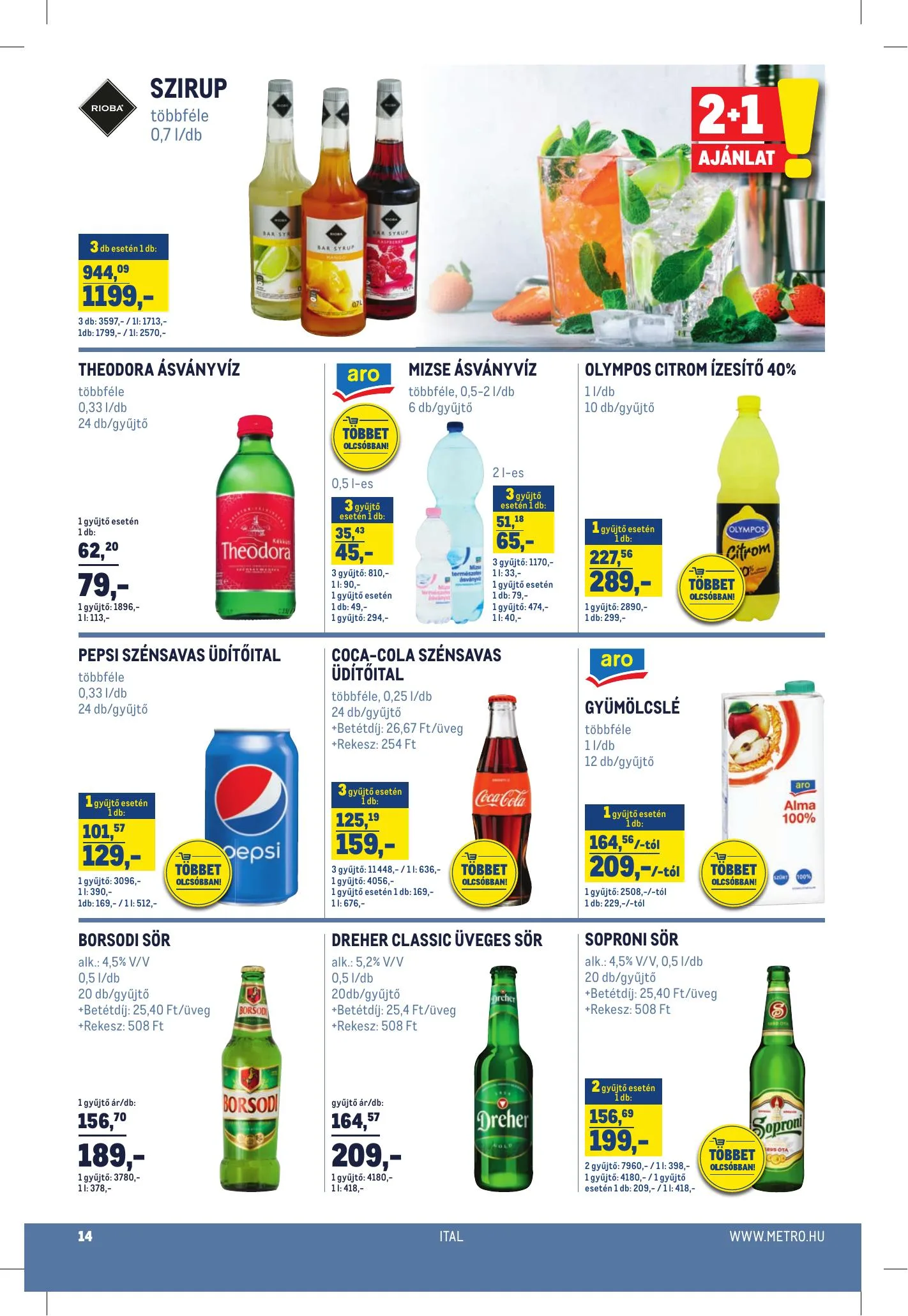 Metro akciós újság Horeca katalógus 05.19–06.15 – 14. oldal