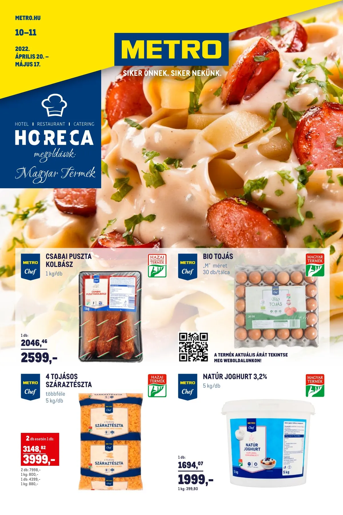 Metro akciós újság Horeca Magyar 04.20–05.17