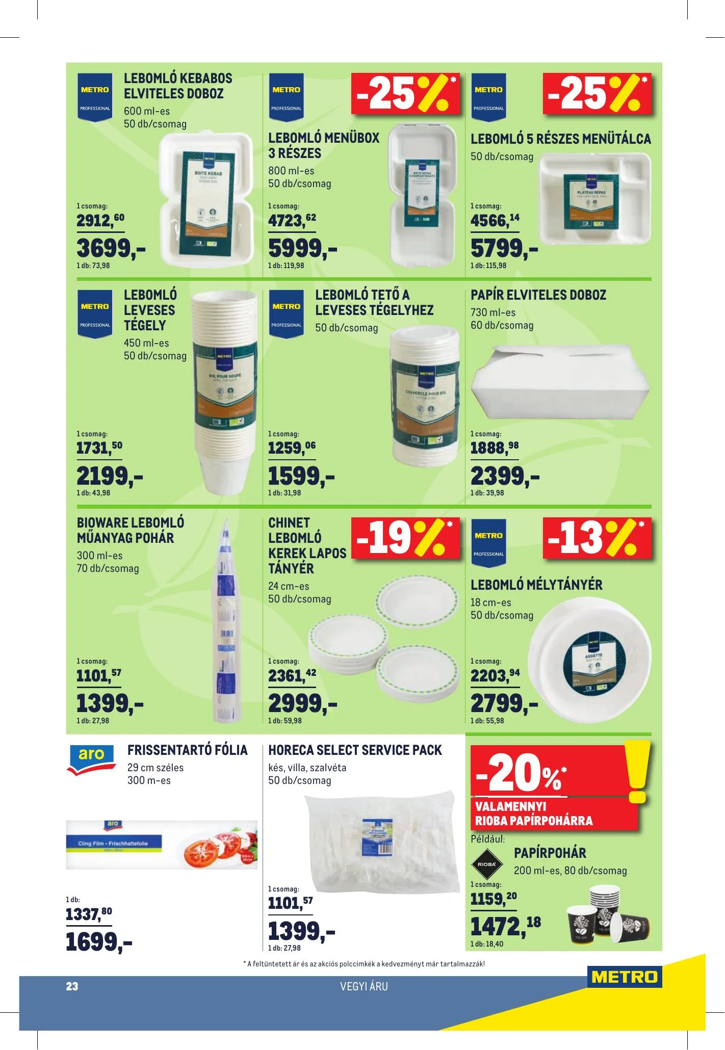 Metro akciós újság Horeca 01.20–02.16 – 23. oldal