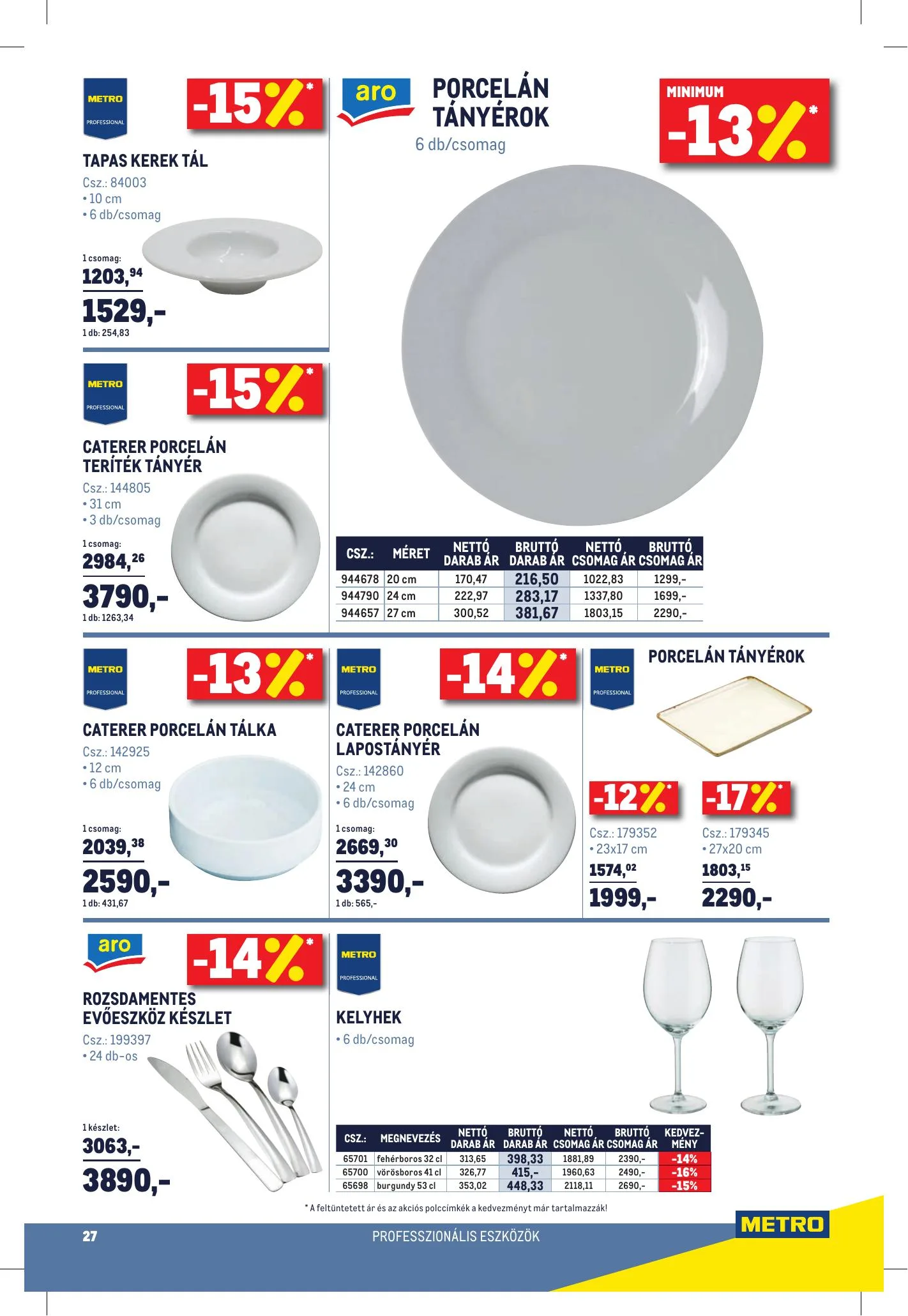 Metro akciós újság Horeca 01.20–02.16 – 27. oldal