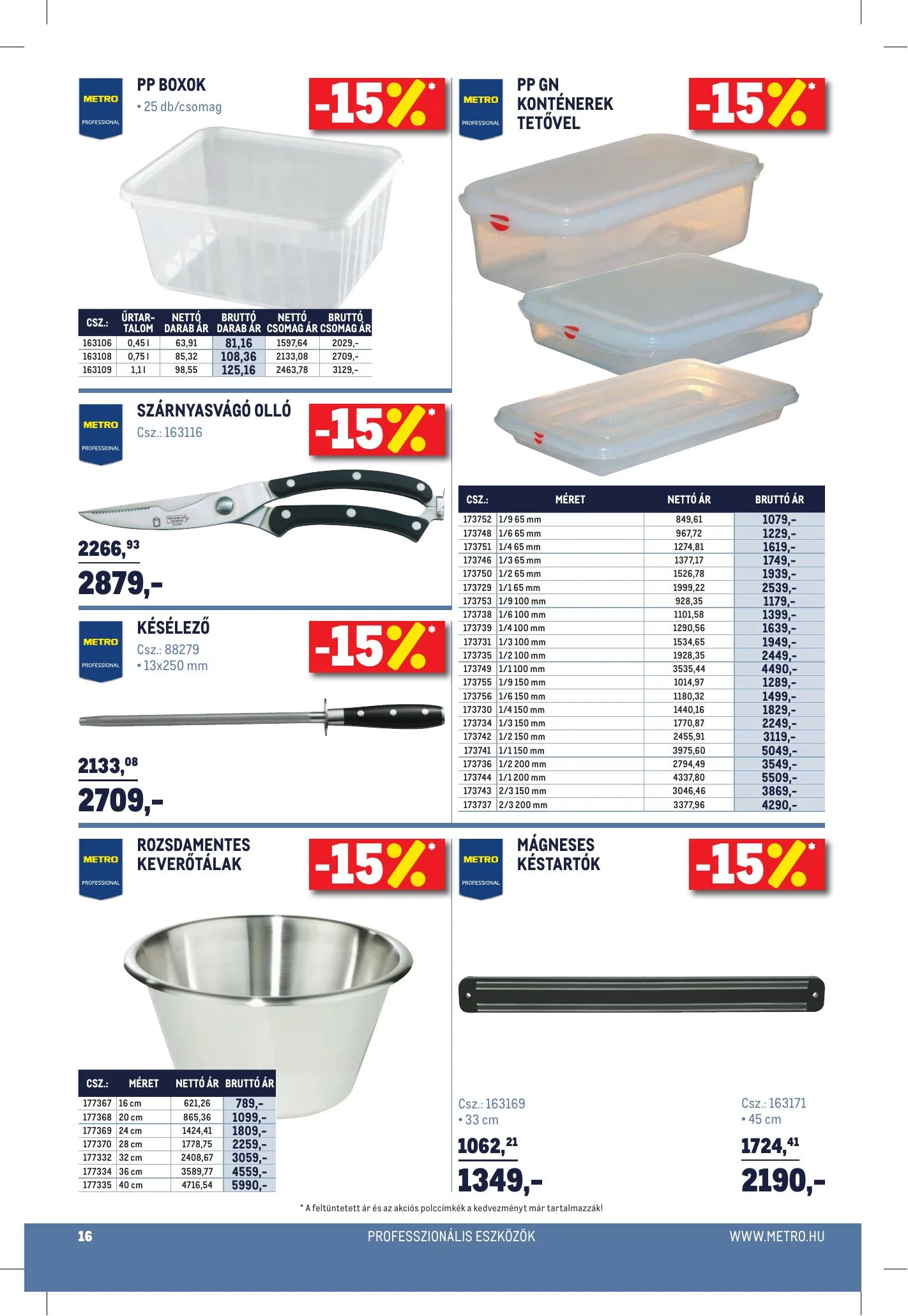 Metro akciós újság Horeca 02.17–03.16 – 16. oldal