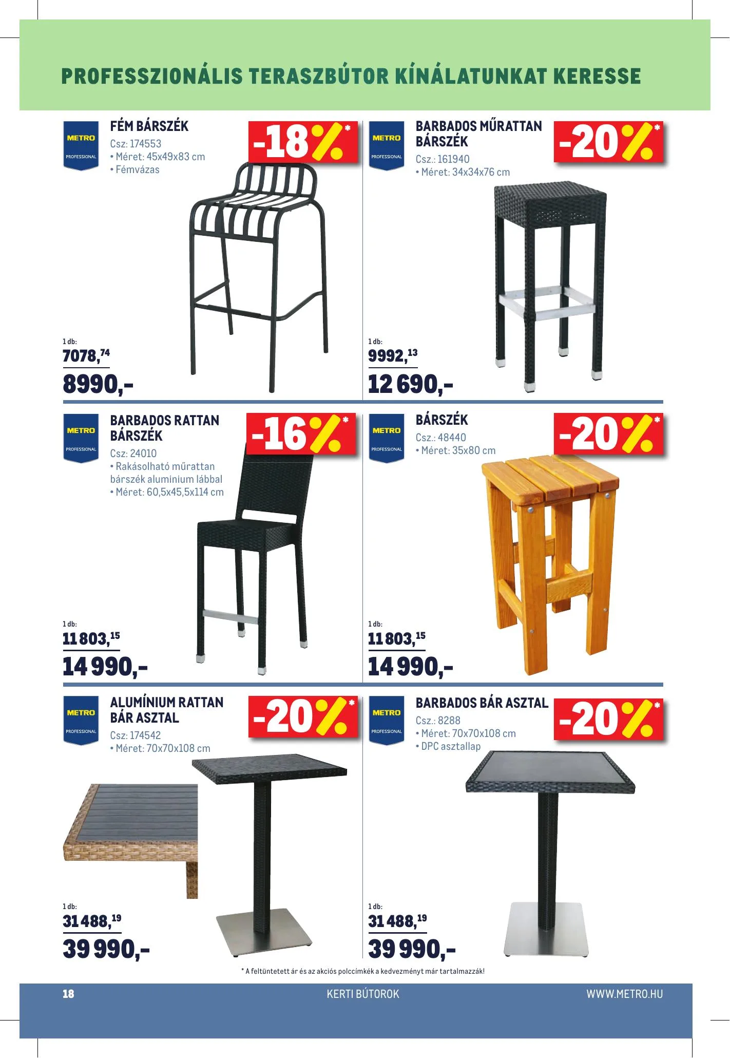 Metro akciós újság Horeca 03.17–04.20 – 18. oldal