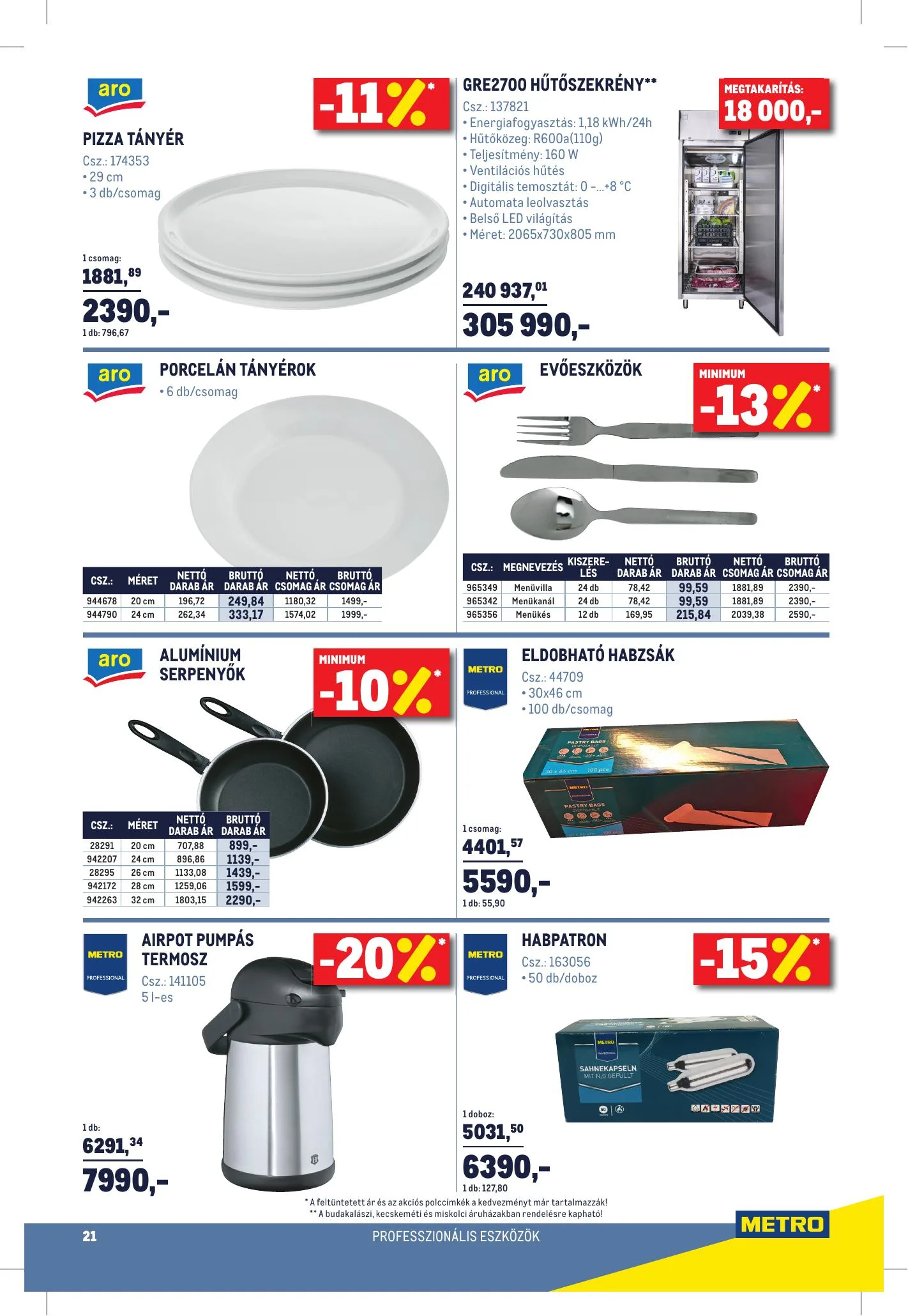 Metro akciós újság Horeca 03.17–04.20 – 21. oldal