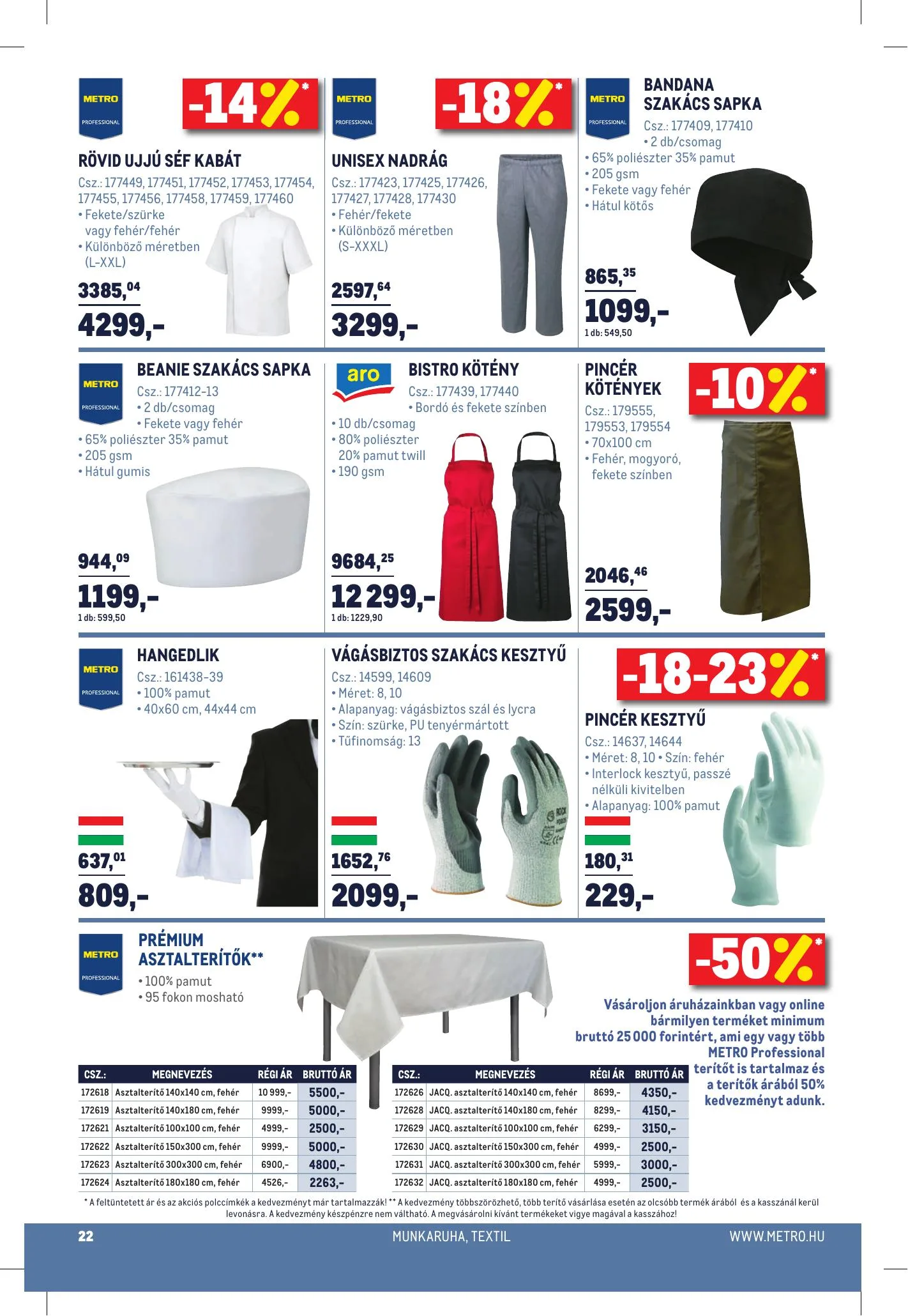Metro akciós újság Horeca 03.17–04.20 – 22. oldal