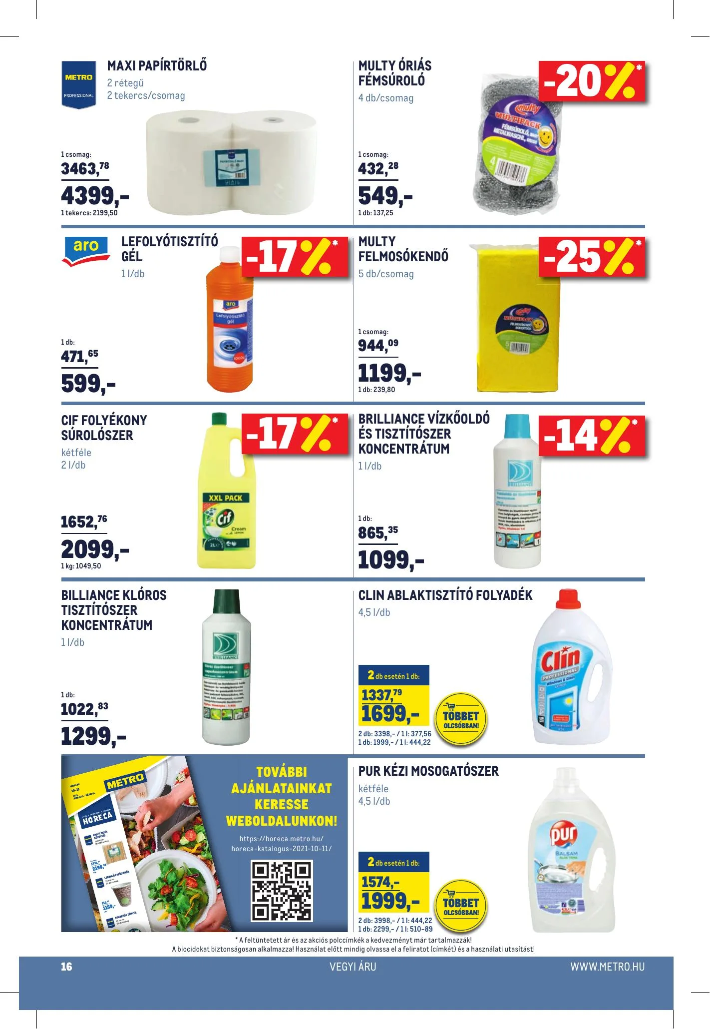 Metro akciós újság Horeca 04.21–05.18 – 16. oldal