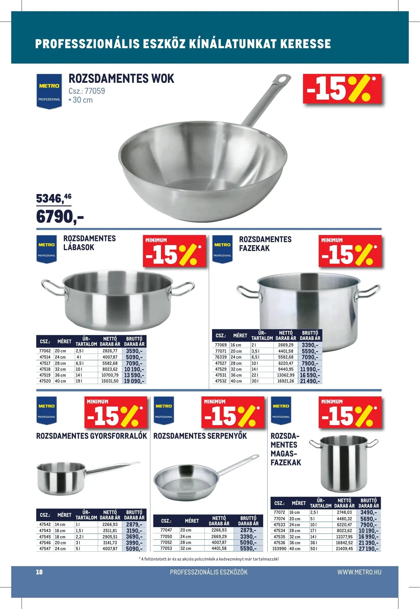 Metro akciós újság Horeca 04.21–05.18 – 18. oldal