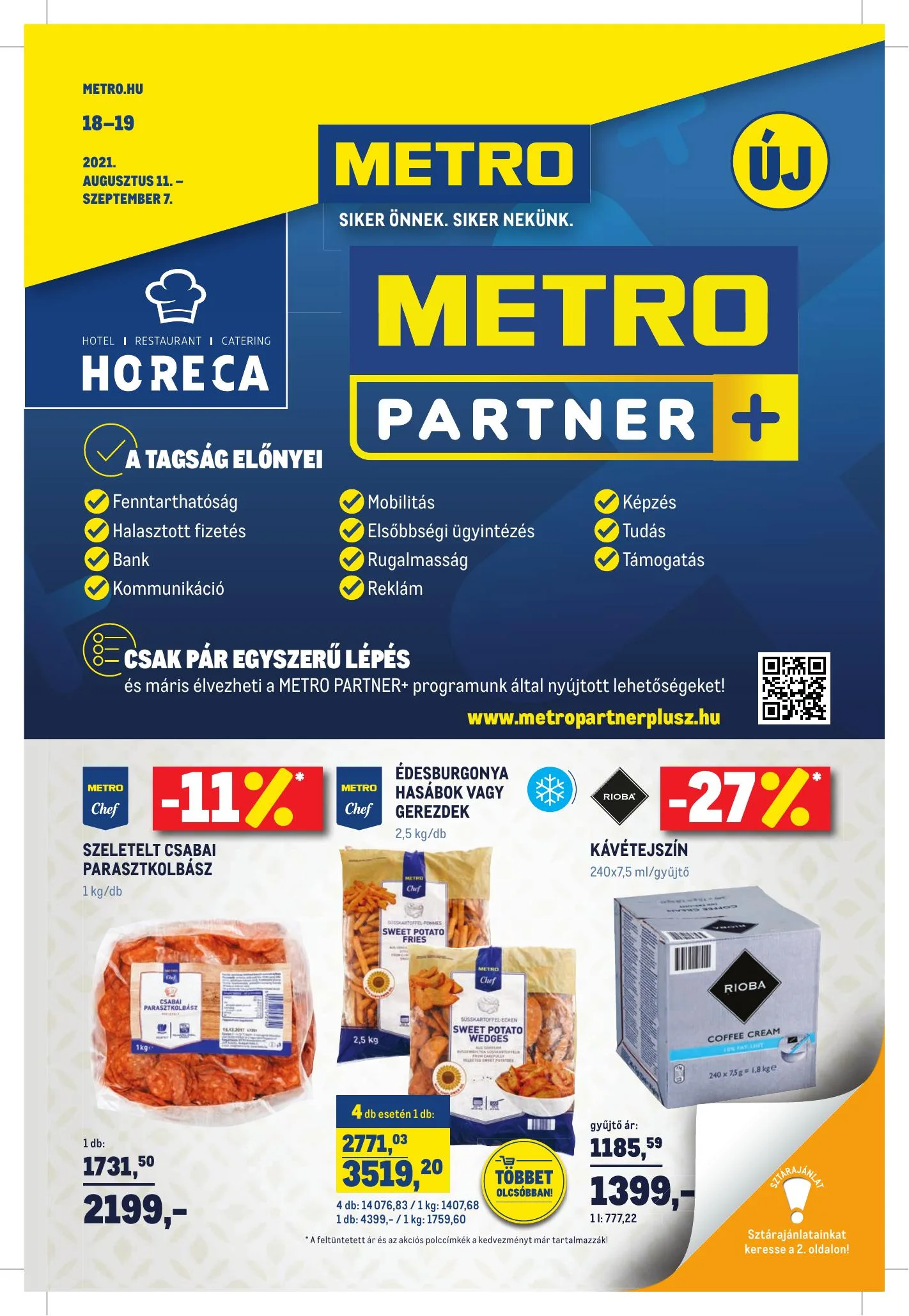 Metro akciós újság Horeca 08.11–09.07