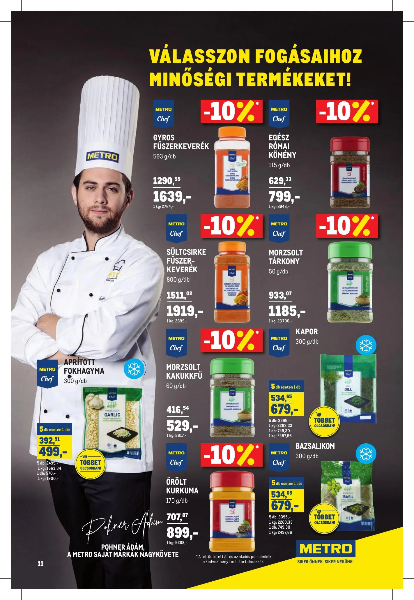 Metro akciós újság Horeca 08.11–09.07 – 11. oldal